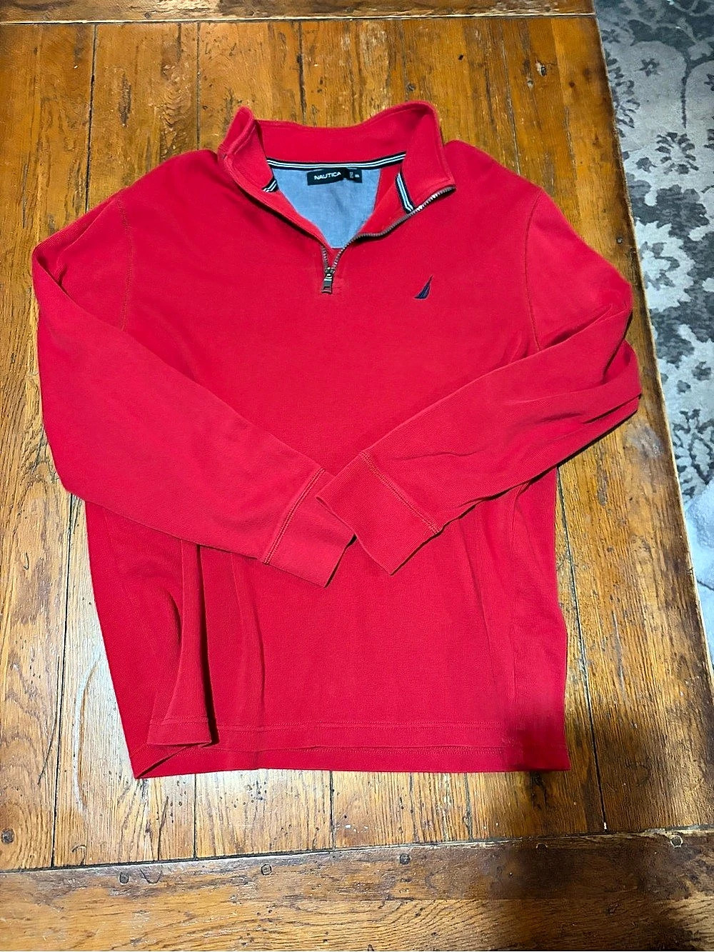 Nautica Quarter-Zip Fleece Pullover Men's Red XXL